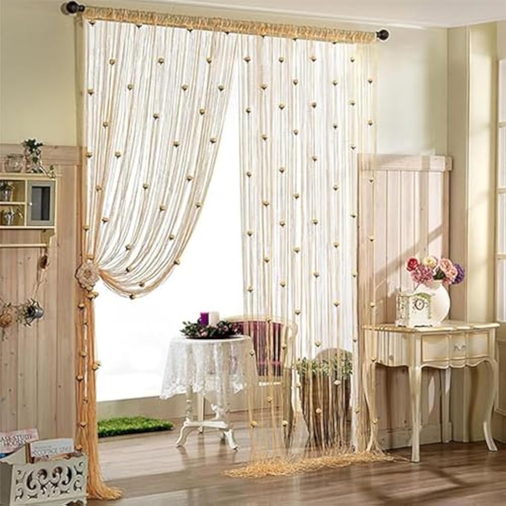 Door Line Curtain Rose Flower Shape